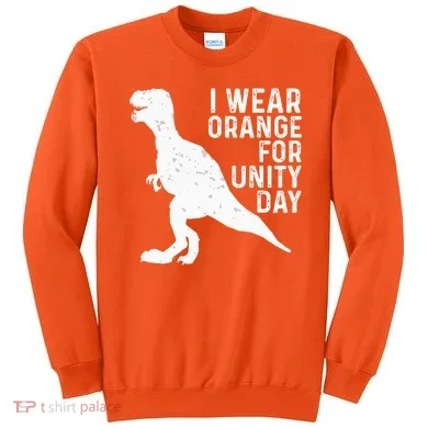 Unity Day Orange Unity Day Dinosaur Sweatshirt