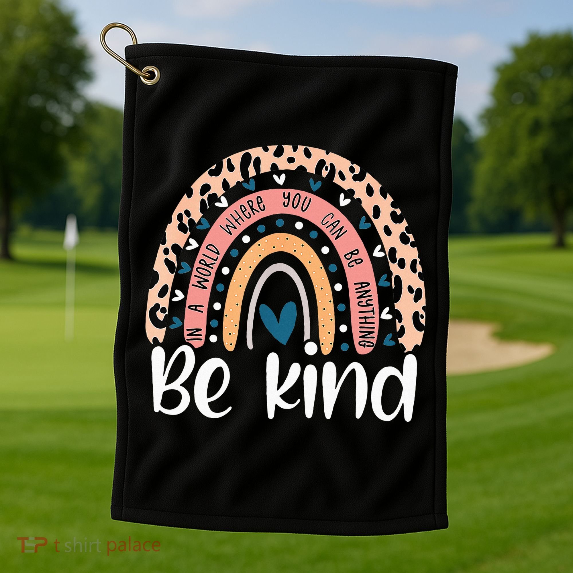 Unity Day Orange Anti Bullying Leopard Golf Towel