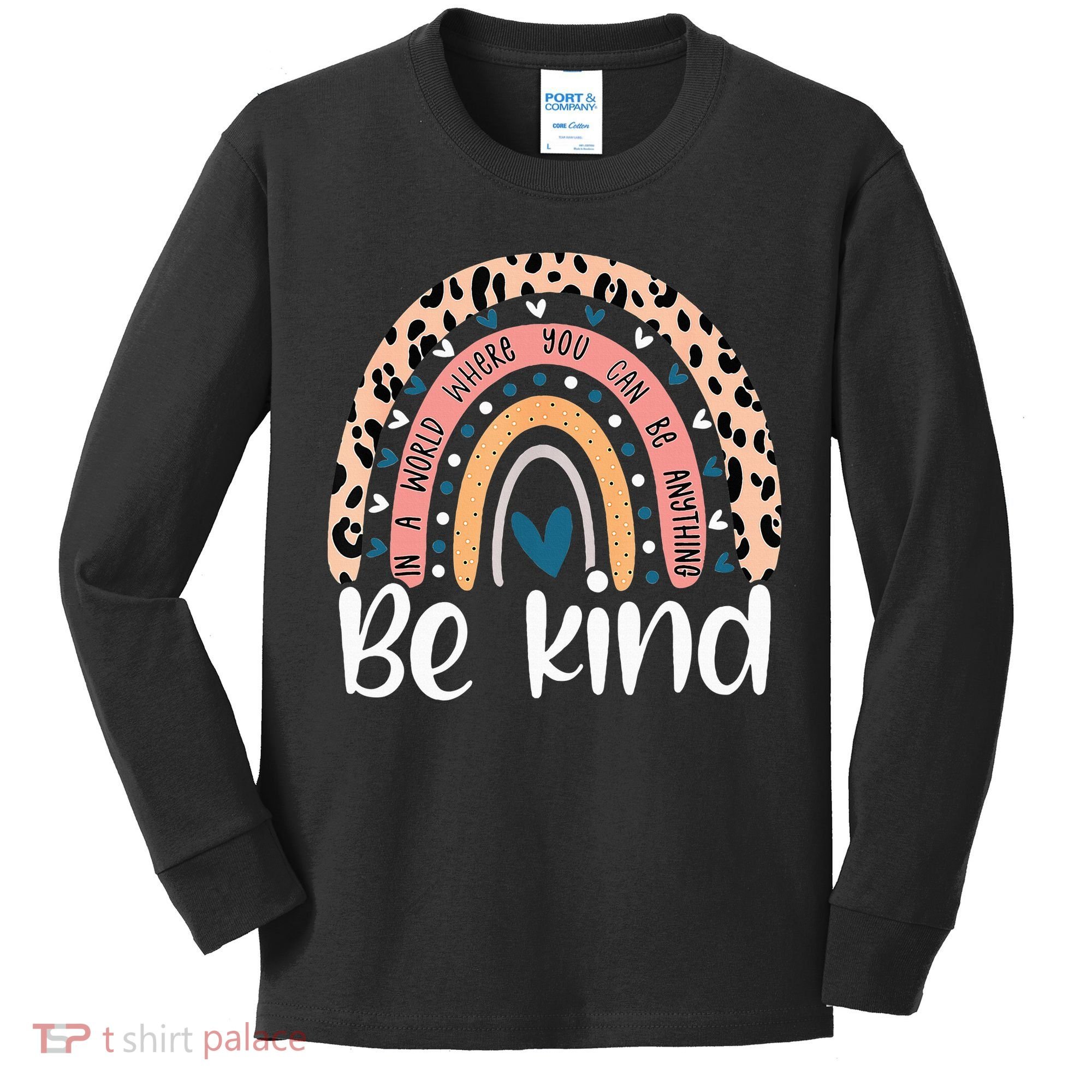 Unity Day Orange Anti Bullying Leopard Kids Long Sleeve Shirt