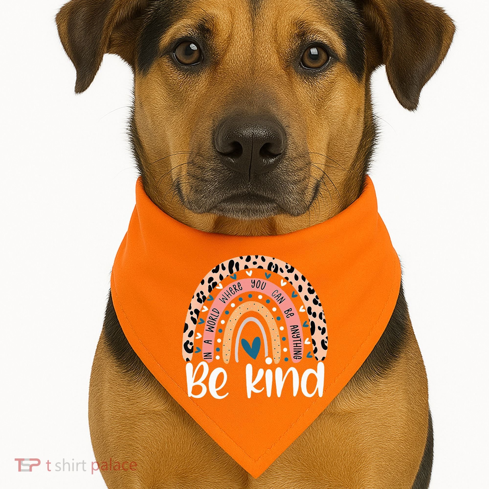 Unity Day Orange Anti Bullying Leopard USA-Made Doggie Bandana