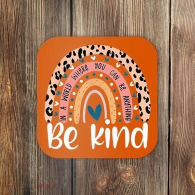 Unity Day Orange Anti Bullying Leopard Coaster