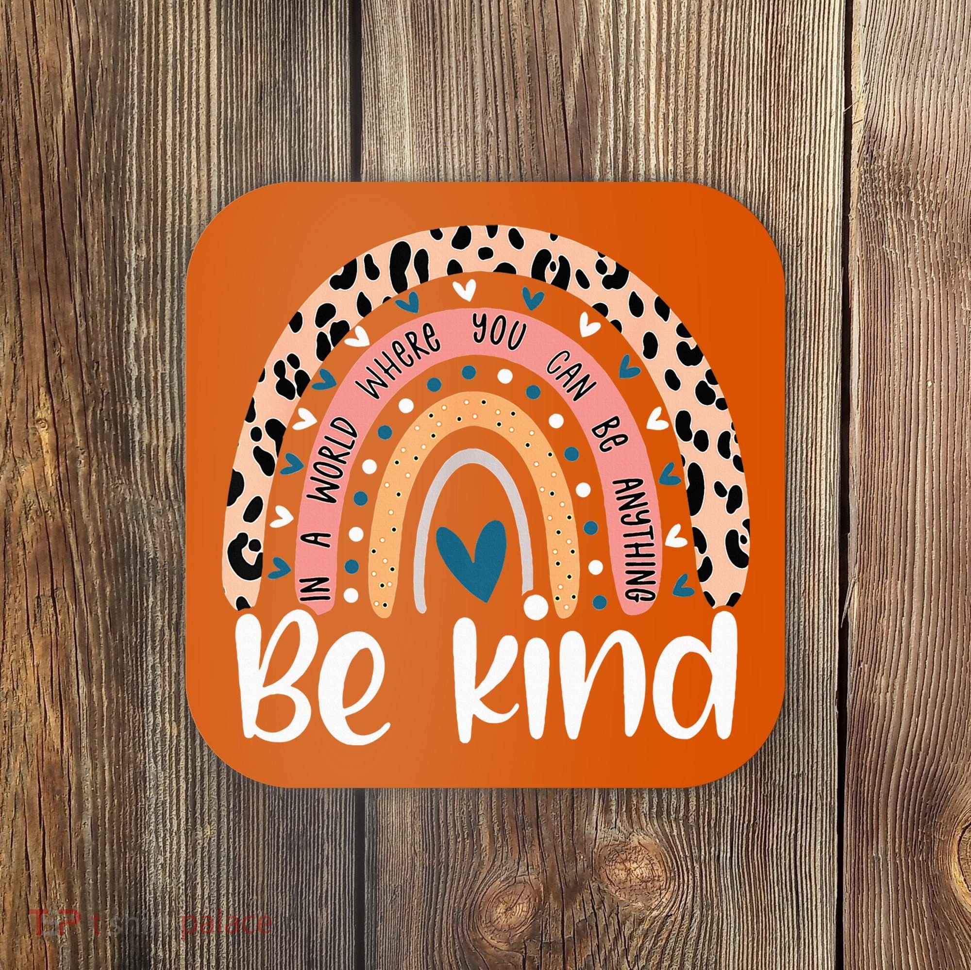 Unity Day Orange Anti Bullying Leopard Coaster