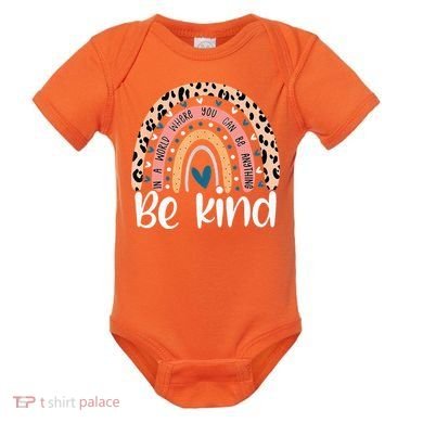 Unity Day Orange Anti Bullying Leopard Baby Bodysuit