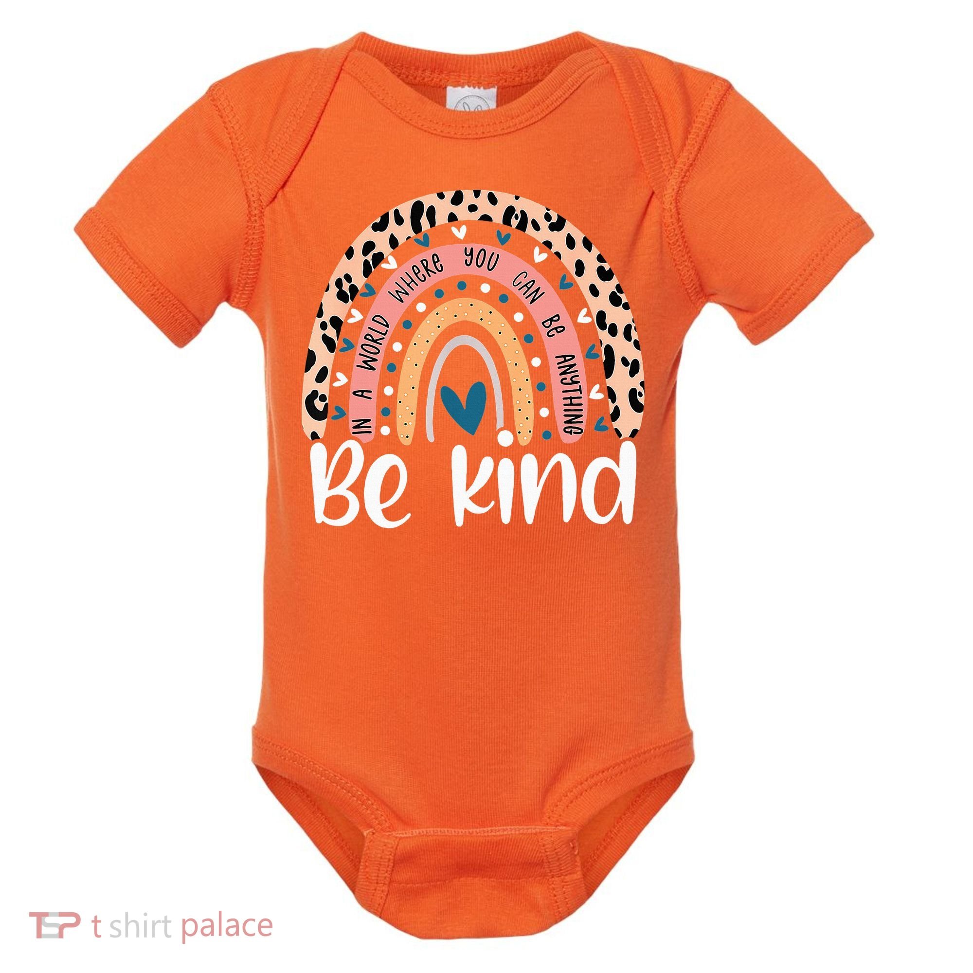 Unity Day Orange Anti Bullying Leopard Baby Bodysuit