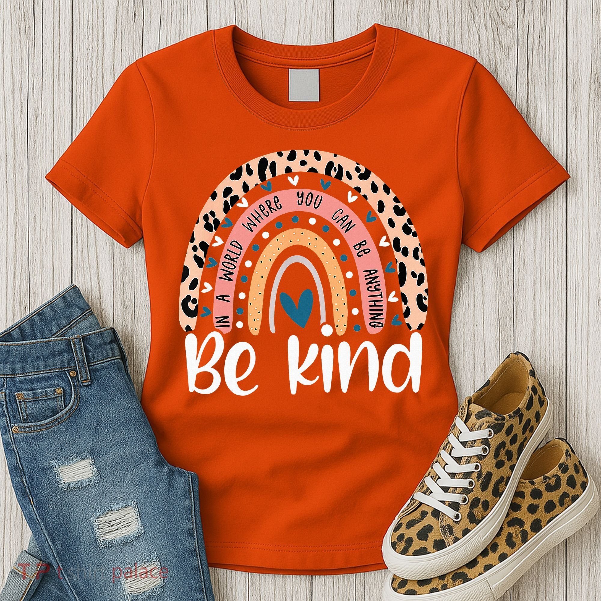Unity Day Orange Anti Bullying Leopard Women's T-Shirt