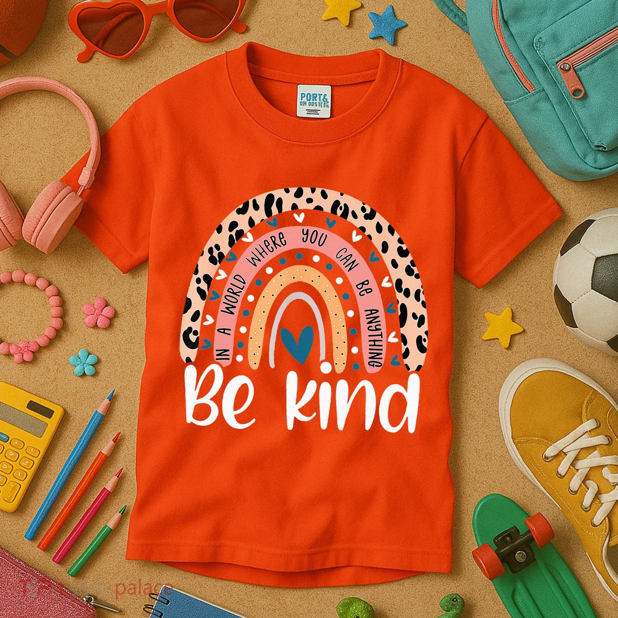 Unity Day Orange Anti Bullying Leopard Kids T-Shirt
