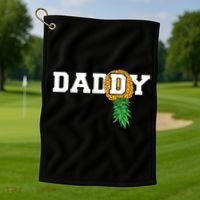 Upside Down Pineapple Swinger Daddy Men Golf Towel thumb 1