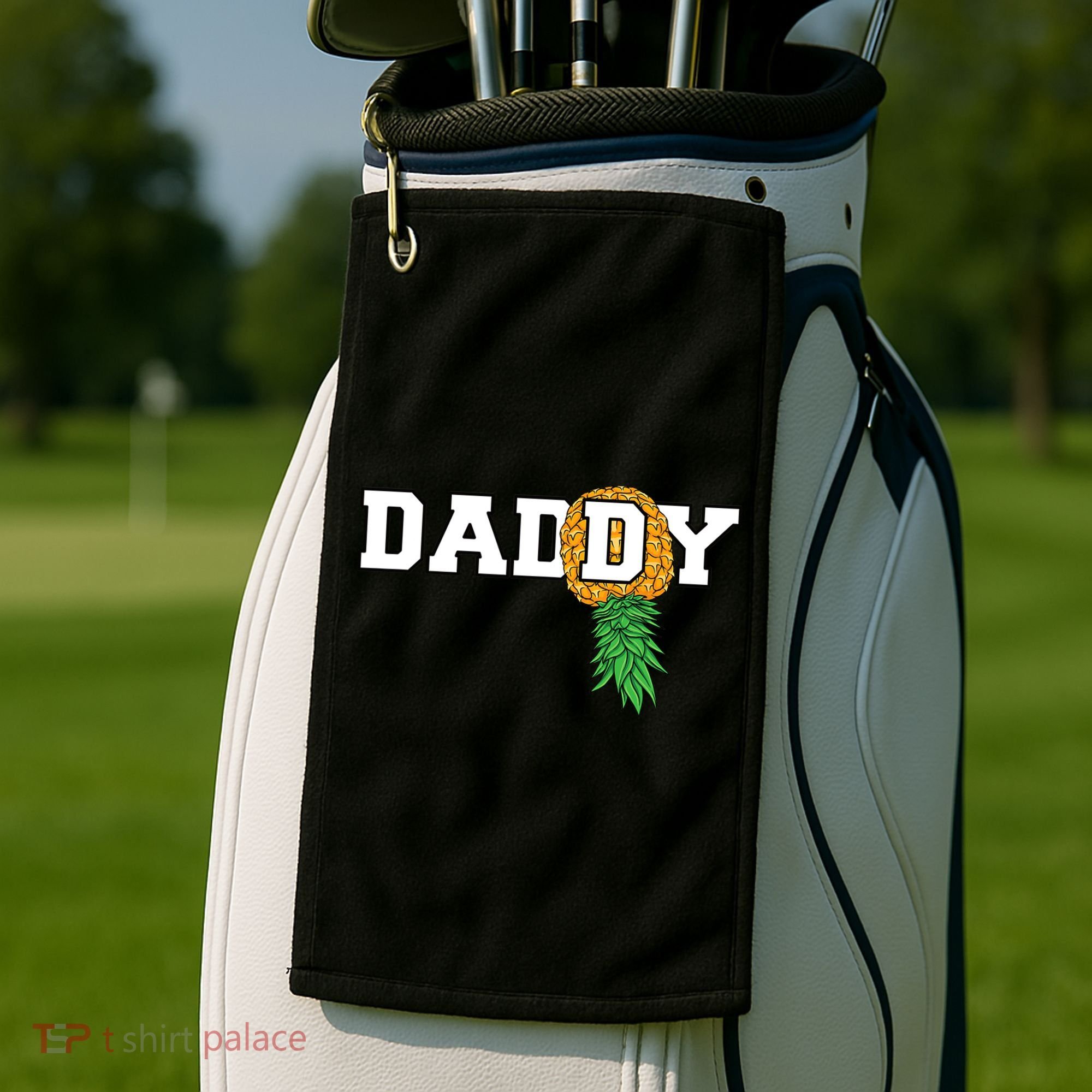 Upside Down Pineapple Swinger Daddy Men Golf Towel