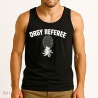 Upside Down Pineapple Group Sex Orgy Referee Swingers Tank Top thumb 3