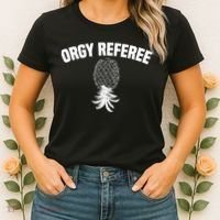 Upside Down Pineapple Group Sex Orgy Referee Swingers Women's T-Shirt thumb 2