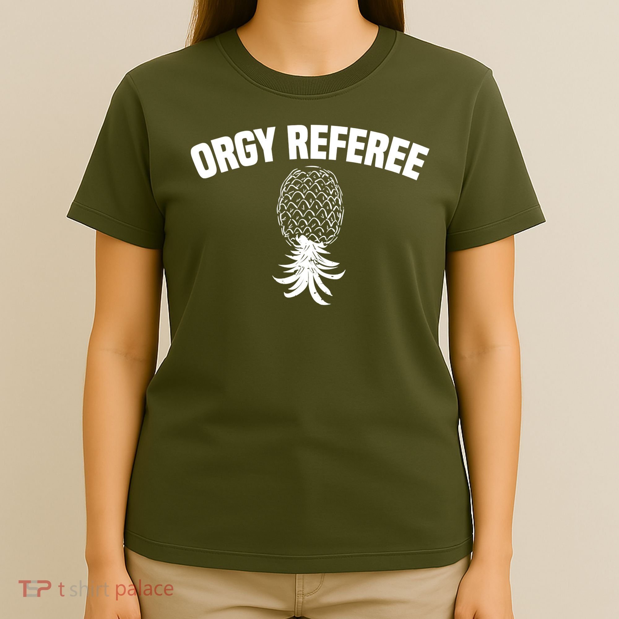 Upside Down Pineapple Group Sex Orgy Referee Swingers T-Shirt