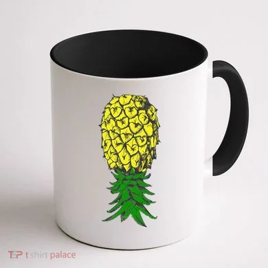 Upside Down Pineapple Gift Coffee Mug back