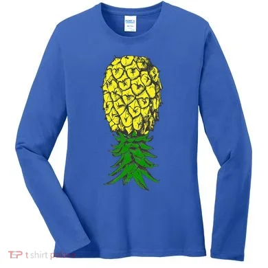 Upside Down Pineapple Gift Women's Long Sleeve Shirt