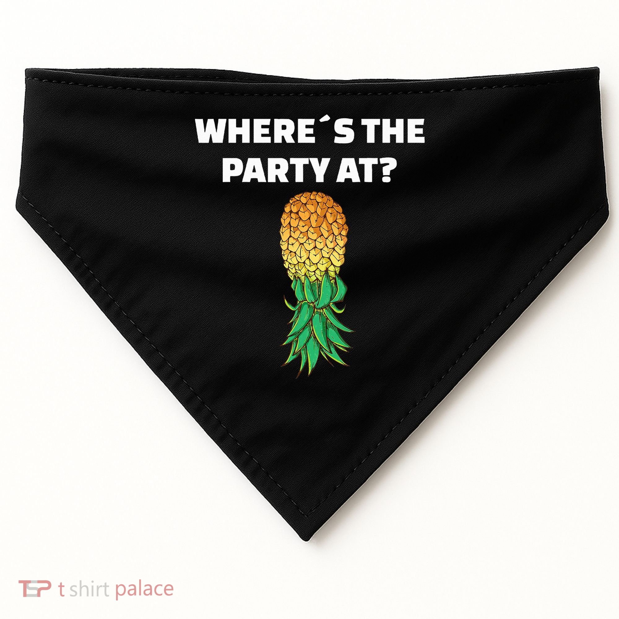 Upside Down Pineapple Where´S The Party At USA-Made Doggie Bandana