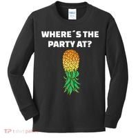 Upside Down Pineapple Where´S The Party At Kids Long Sleeve Shirt thumb 0