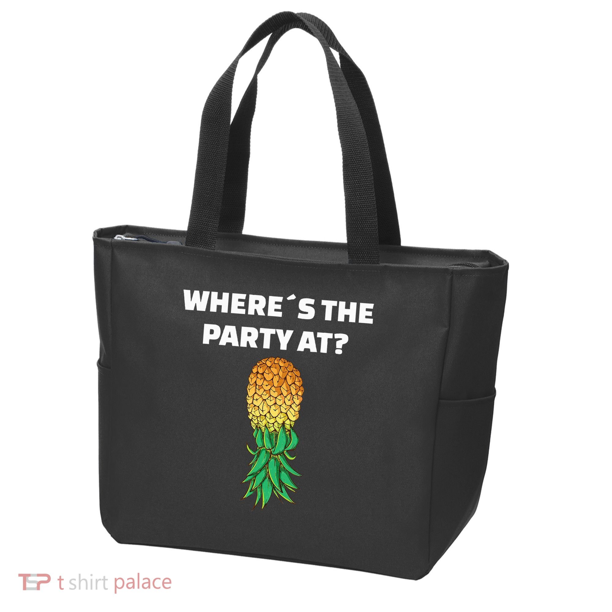 Upside Down Pineapple Where´S The Party At Tote Bag
