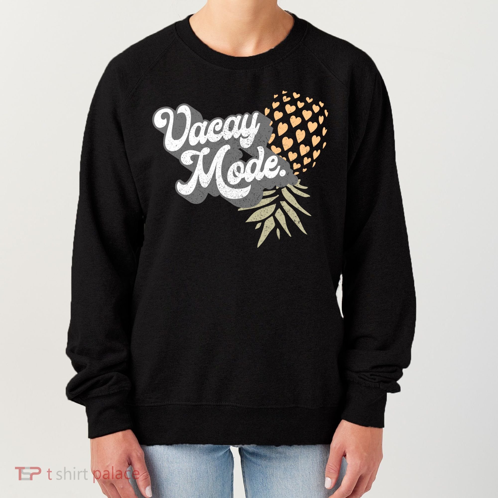 Upside Down Pineapple Vacay Mode Vacation Funny Swinger Gift Women's Sweatshirt