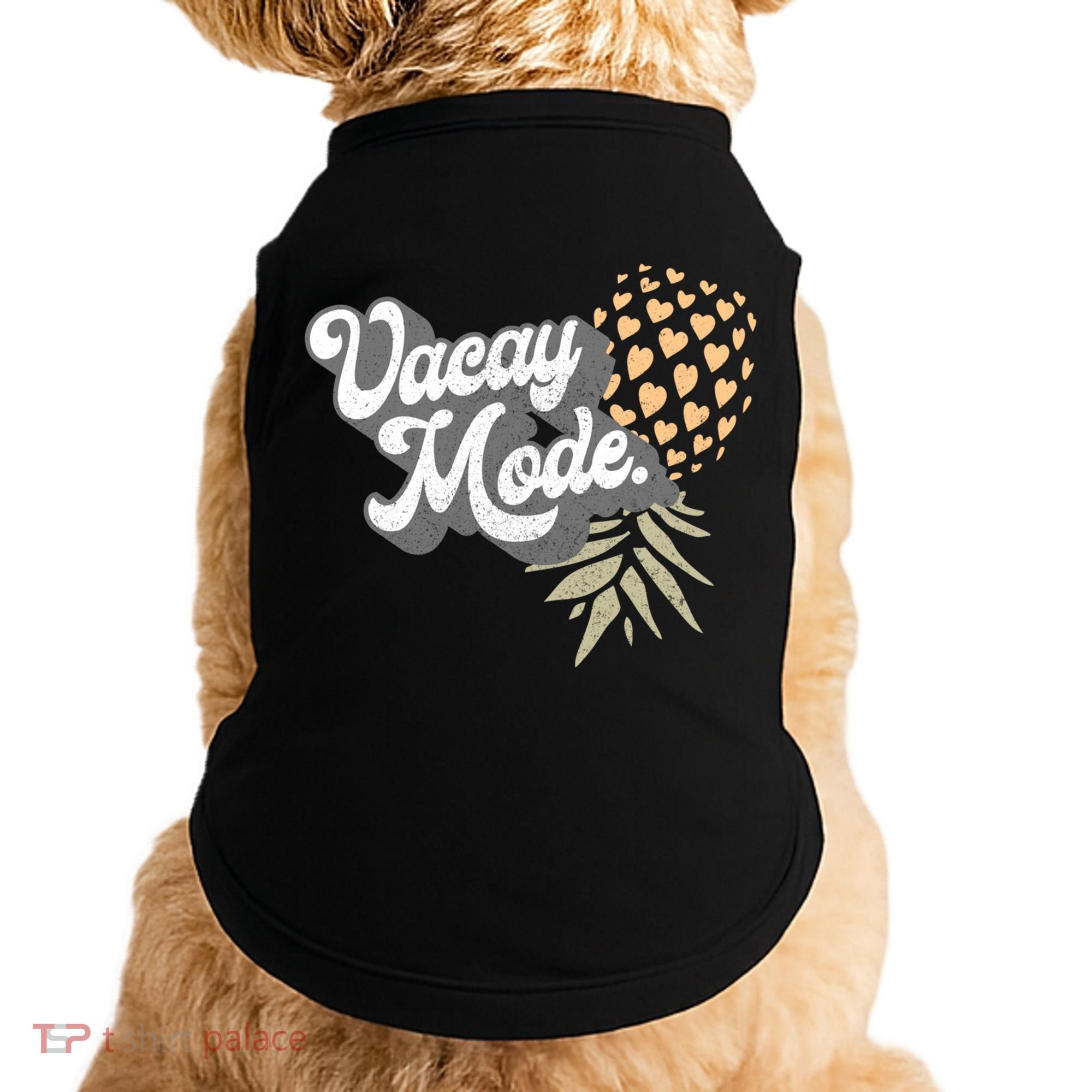 Upside Down Pineapple Vacay Mode Vacation Funny Swinger Gift Doggie Tank