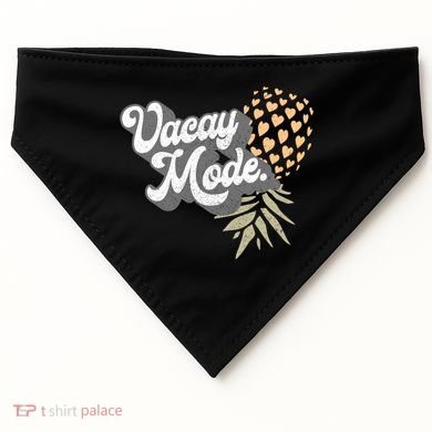 Upside Down Pineapple Vacay Mode Vacation Funny Swinger Gift USA-Made Doggie Bandana