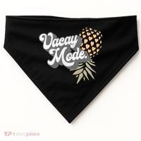 Upside Down Pineapple Vacay Mode Vacation Funny Swinger Gift USA-Made Doggie Bandana thumb 0