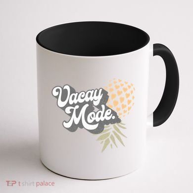 Upside Down Pineapple Vacay Mode Vacation Funny Swinger Gift Coffee Mug back