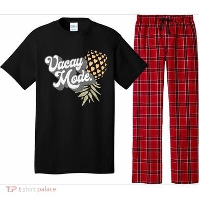 Upside Down Pineapple Vacay Mode Vacation Funny Swinger Gift Pajama Set