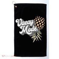 Upside Down Pineapple Vacay Mode Vacation Funny Swinger Gift Golf Towel thumb 0