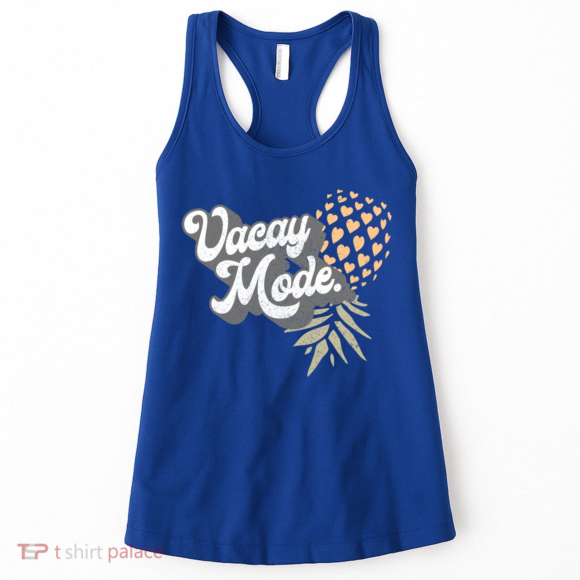 Upside Down Pineapple Vacay Mode Vacation Funny Swinger Gift Women's Tank Top