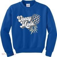 Upside Down Pineapple Vacay Mode Vacation Funny Swinger Gift Kids Sweatshirt thumb 0