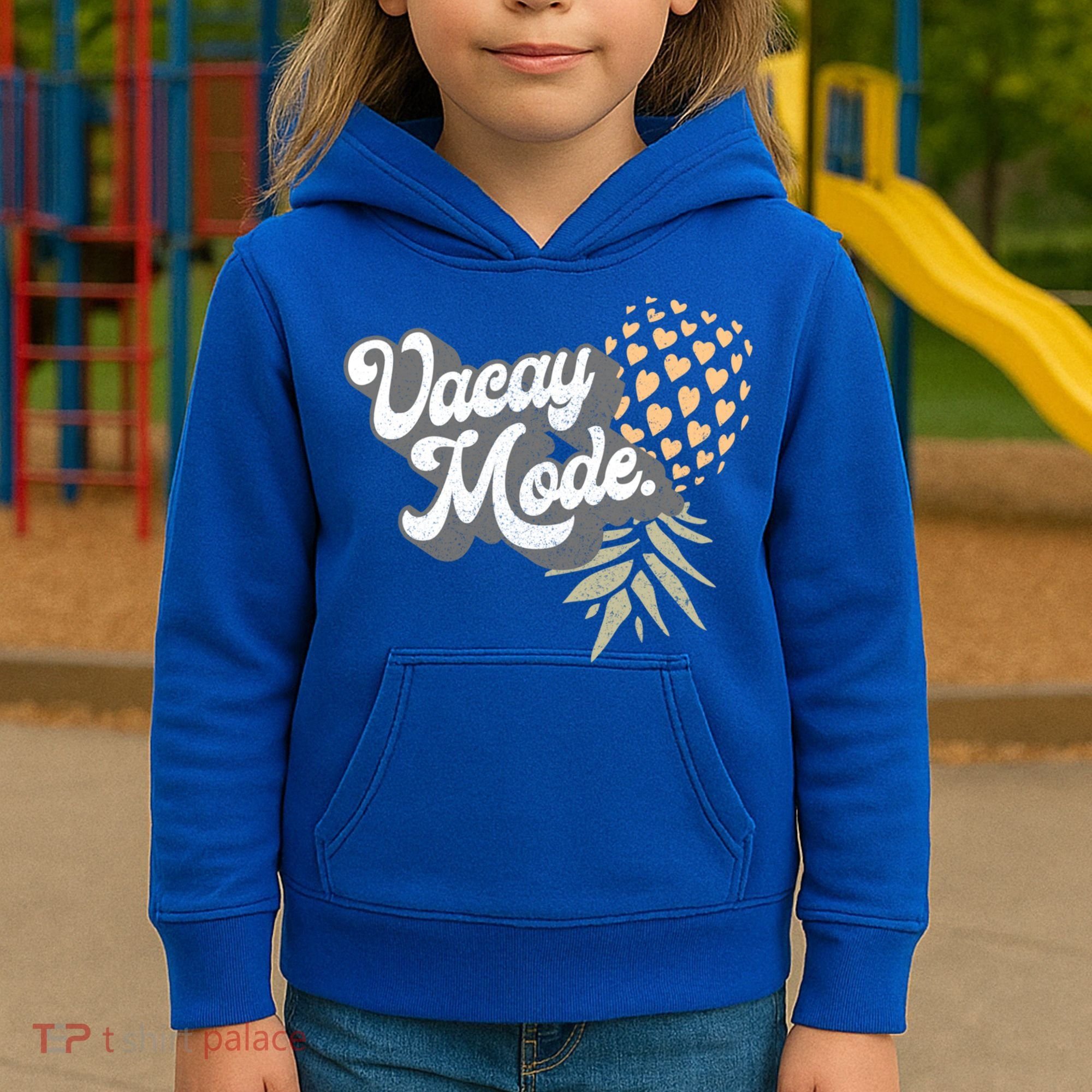 Upside Down Pineapple Vacay Mode Vacation Funny Swinger Gift Kids Hoodie