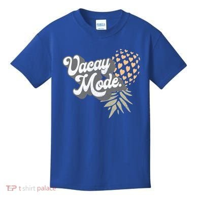 Upside Down Pineapple Vacay Mode Vacation Funny Swinger Gift Kids T-Shirt
