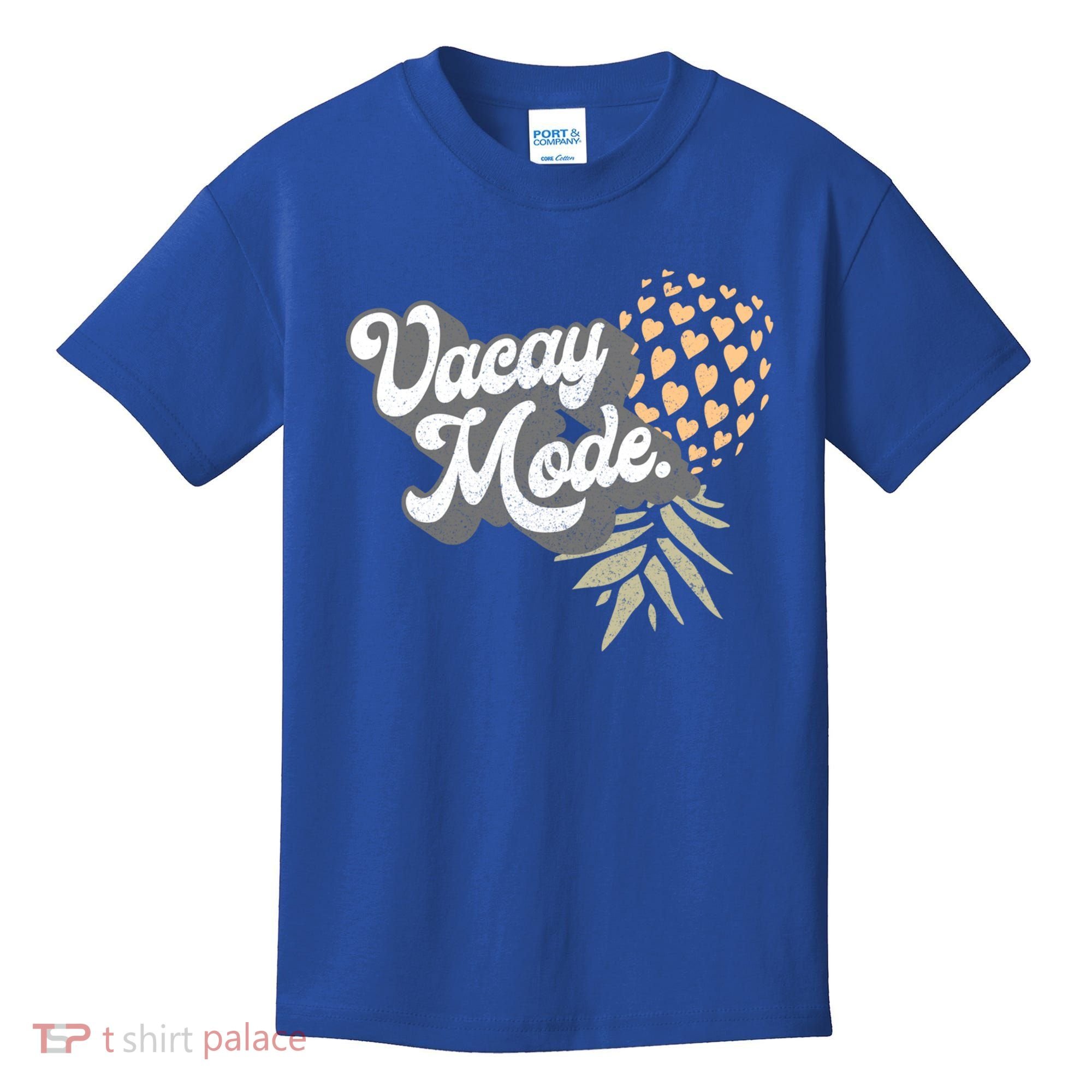 Upside Down Pineapple Vacay Mode Vacation Funny Swinger Gift Kids T-Shirt