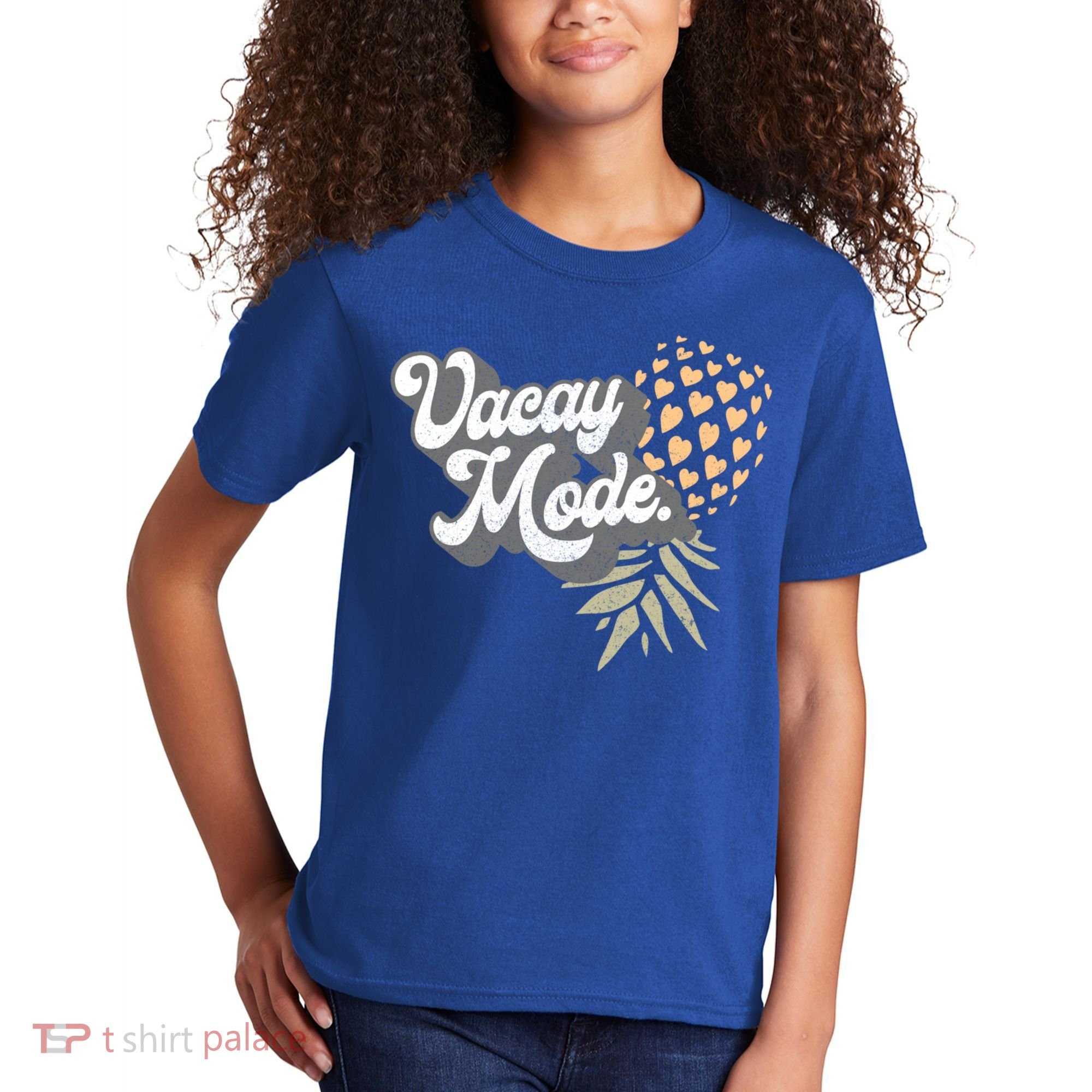 Upside Down Pineapple Vacay Mode Vacation Funny Swinger Gift Kids T-Shirt