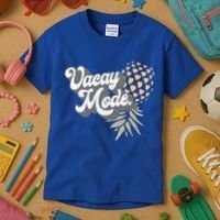 Upside Down Pineapple Vacay Mode Vacation Funny Swinger Gift Kids T-Shirt thumb 3