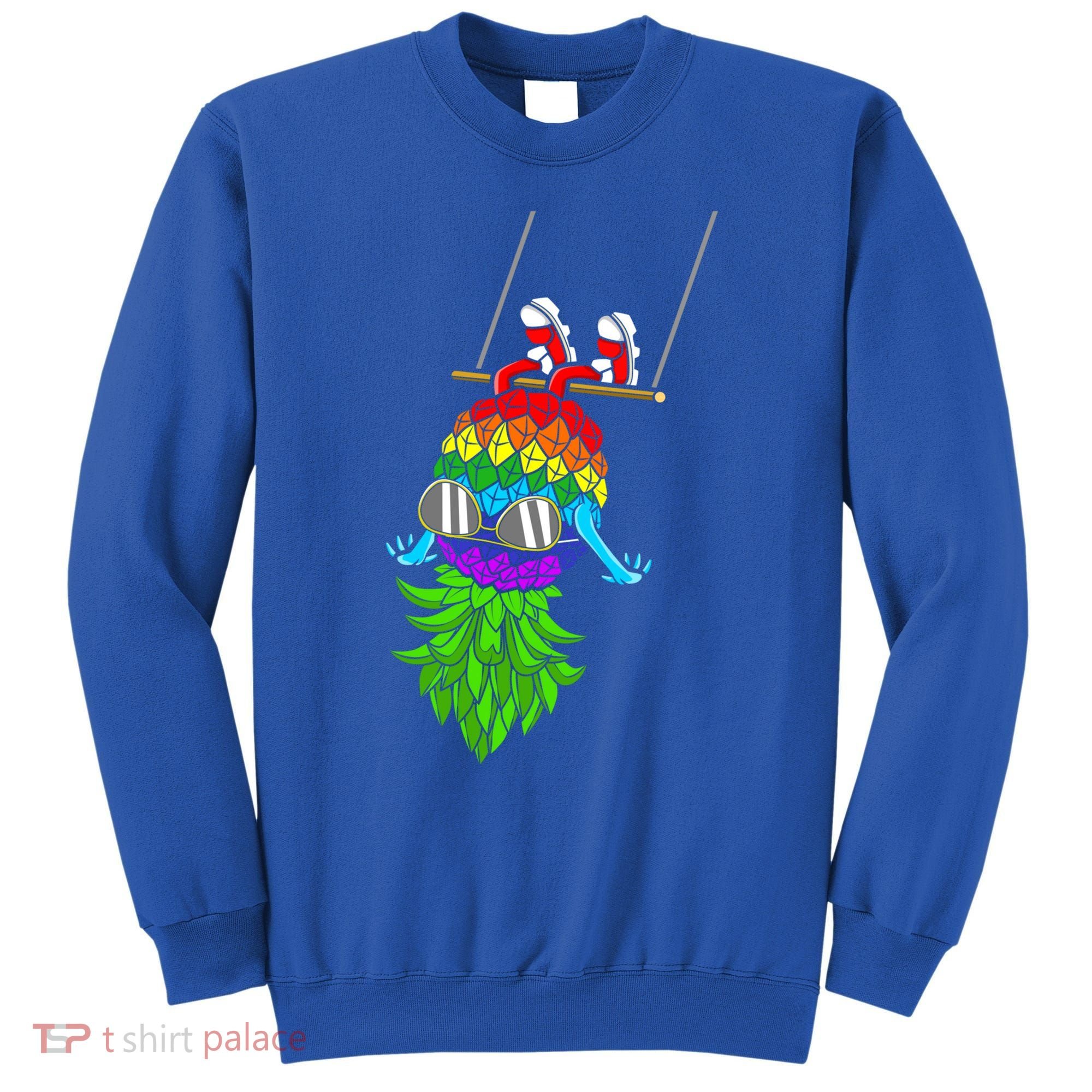 Upside Down Pineapple Swingers Swinging Lgbtq Adult Humor Gift Sweatshirt