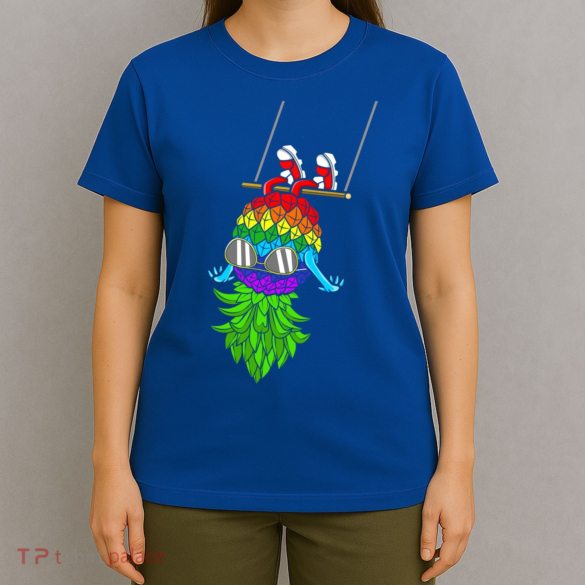 Upside Down Pineapple Swingers Swinging Lgbtq Adult Humor Gift T-Shirt