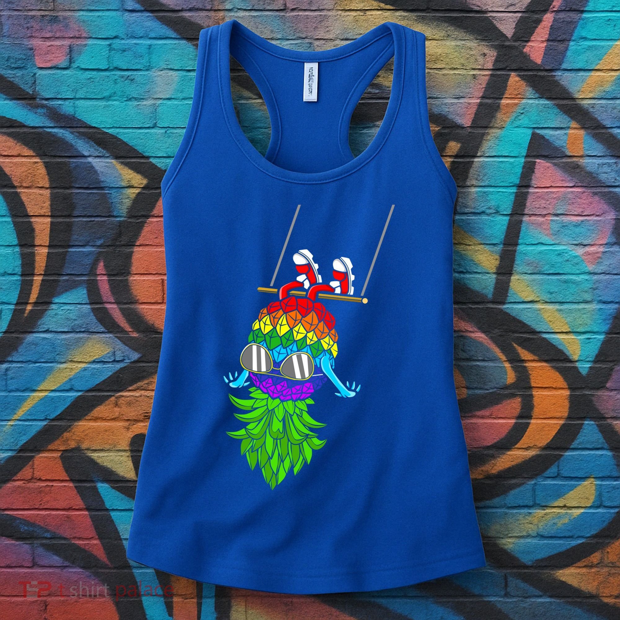 Upside Down Pineapple Swingers Swinging Lgbtq Adult Humor Gift Women's Tank Top