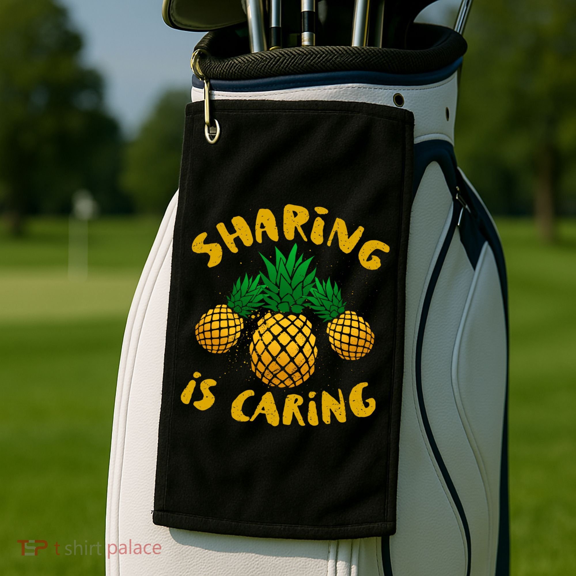 Upside Down Pineapple Cute Gift Sharing Swinger Gift Golf Towel