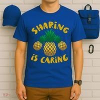 Upside Down Pineapple Cute Gift Sharing Swinger Gift T-Shirt thumb 6
