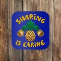 Upside Down Pineapple Cute Gift Sharing Swinger Gift Coaster thumb 0