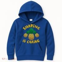 Upside Down Pineapple Cute Gift Sharing Swinger Gift Kids Hoodie thumb 0