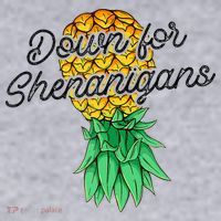 Upside Down Pineapple Down For Shenanigans Funny Swinger Women's Sweatshirt thumb 2