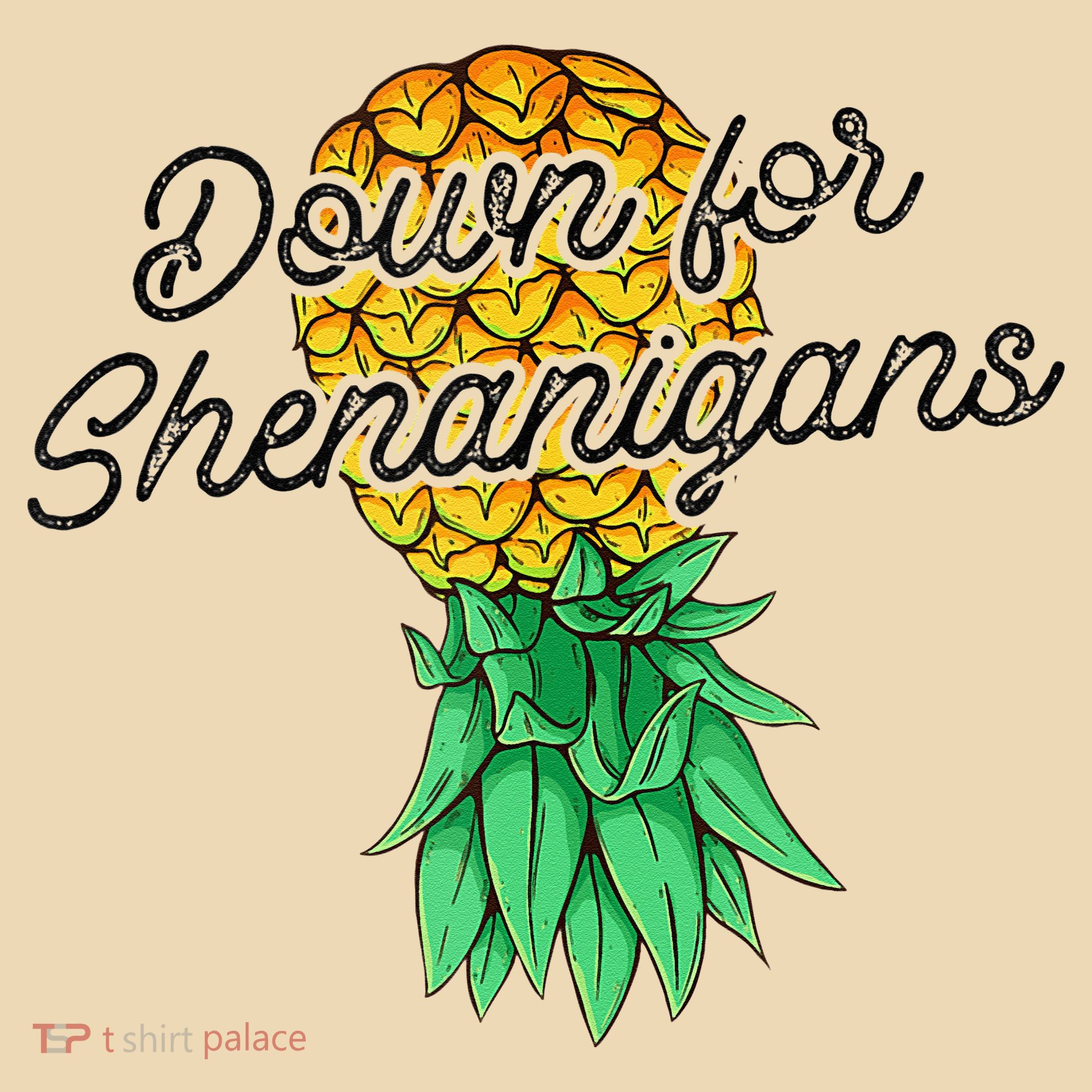 Upside Down Pineapple Down For Shenanigans Funny Swinger Tote Bag