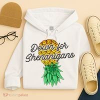 Upside Down Pineapple Down For Shenanigans Funny Swinger Hoodie thumb 4