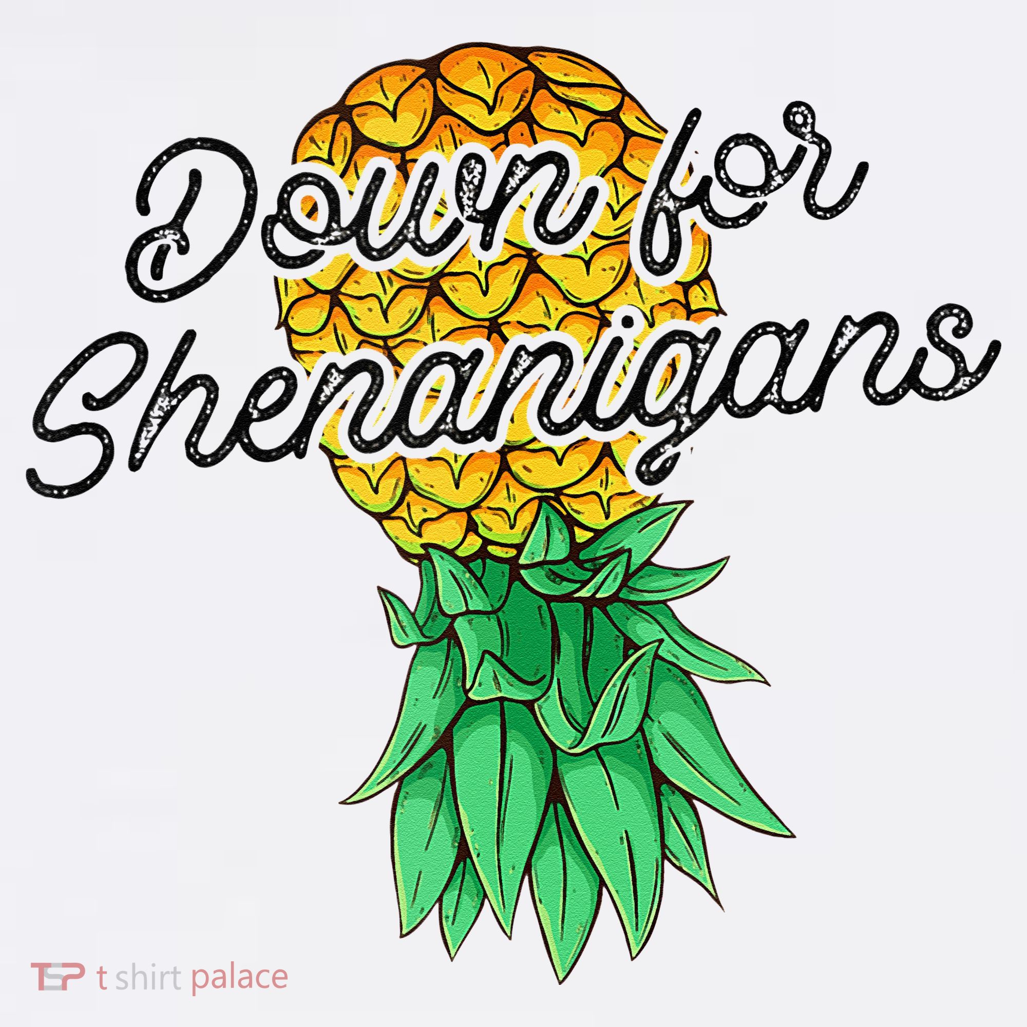 Upside Down Pineapple Down For Shenanigans Funny Swinger Hoodie