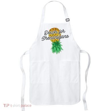 Upside Down Pineapple Down For Shenanigans Funny Swinger Apron