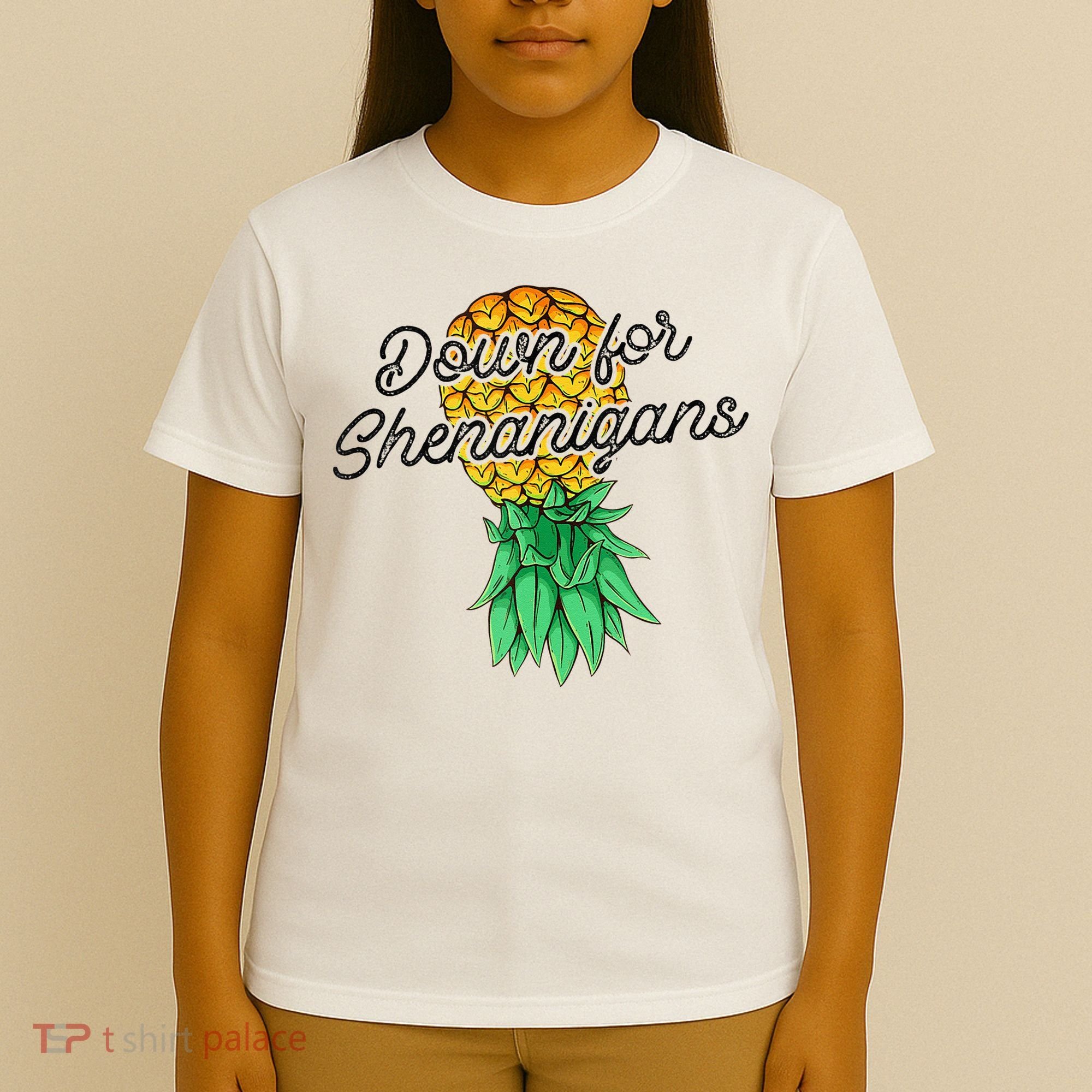 Upside Down Pineapple Down For Shenanigans Funny Swinger T-Shirt