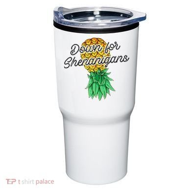 Upside Down Pineapple Down For Shenanigans Funny Swinger Tumbler