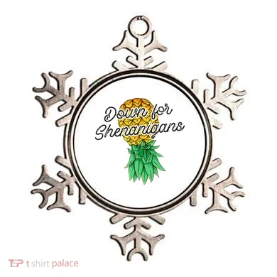 Upside Down Pineapple Down For Shenanigans Funny Swinger Ornament