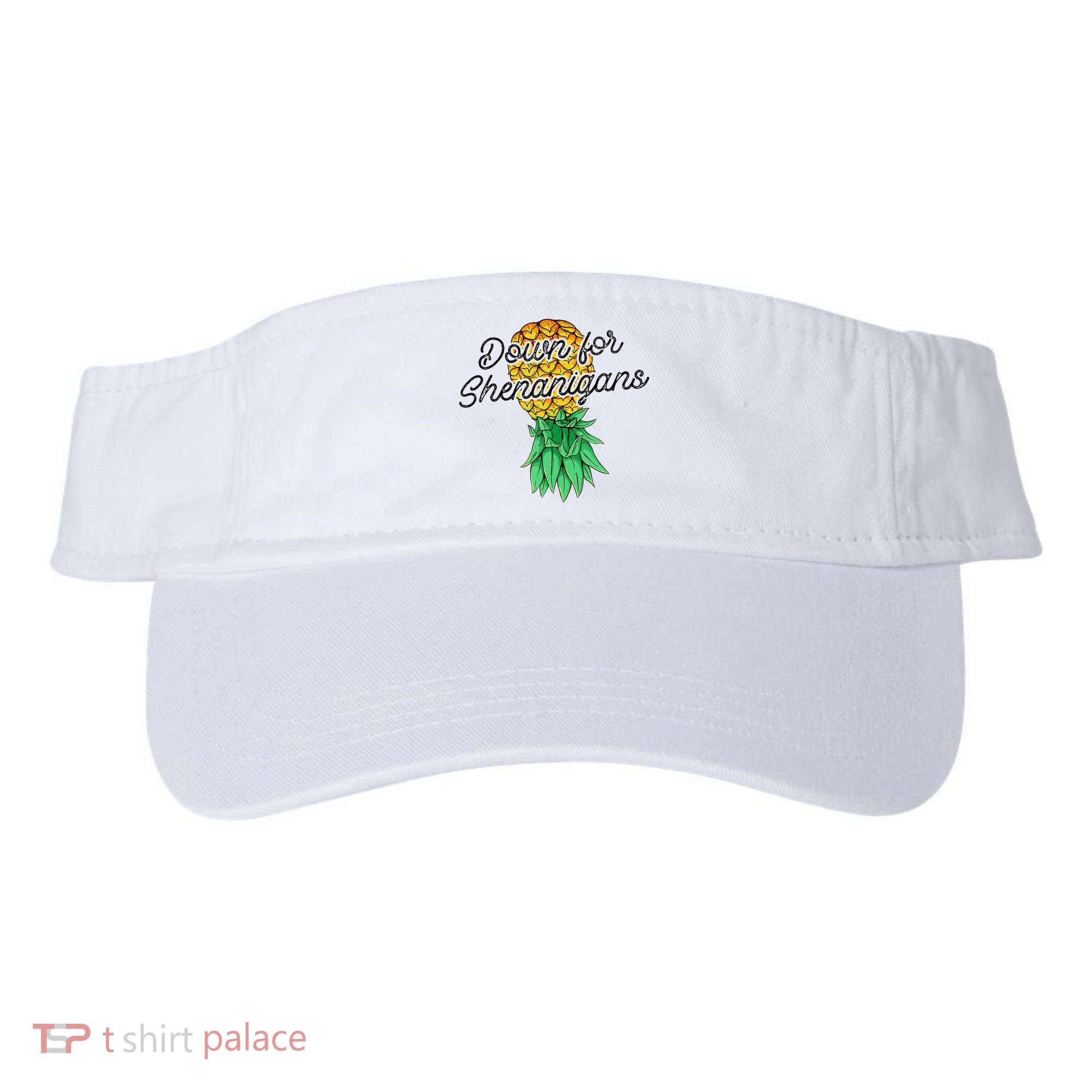 Upside Down Pineapple Down For Shenanigans Funny Swinger Visor